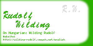 rudolf wilding business card